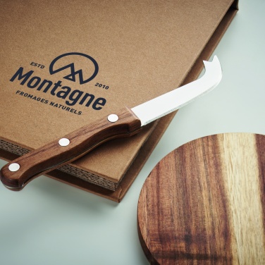 Logotrade promotional item image of: Acacia cheese board set Dresden
