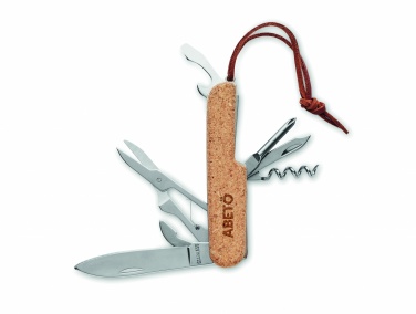 Logo trade corporate gift photo of: Multi tool pocket knife cork