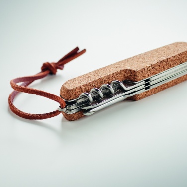 Logo trade corporate gifts image of: Multi tool pocket knife cork