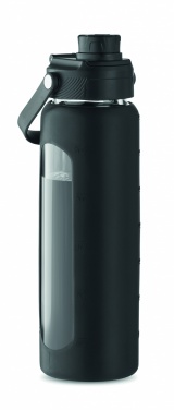 Logo trade business gift photo of: Glass bottle with sleeve 750 ml