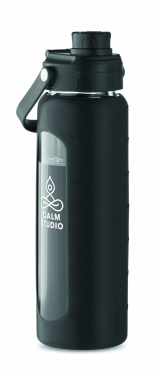 Logo trade promotional gifts picture of: Glass bottle with sleeve 750 ml