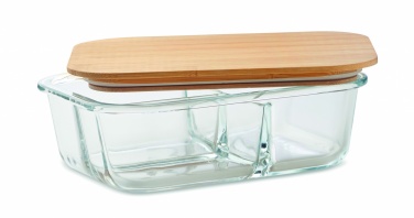 Logotrade promotional gift image of: Glass lunch box with bamboo lid