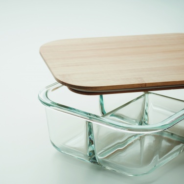 Logo trade corporate gift photo of: Glass lunch box with bamboo lid