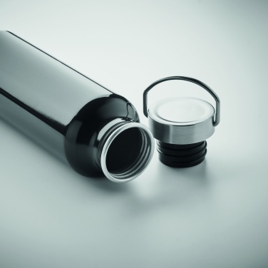 Logotrade corporate gift image of: Recycled aluminum bottle 500 ml with a stainless steel handle cap