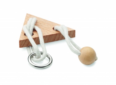 Logo trade corporate gifts picture of: Wooden brain teaser triangle