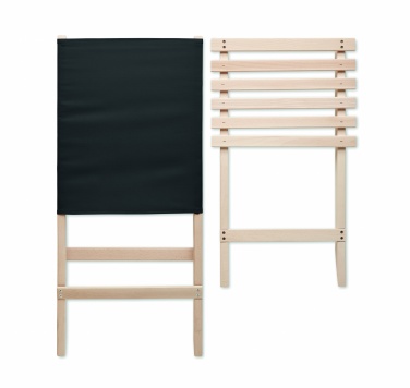 Logo trade corporate gifts image of: Foldable wooden beach chair