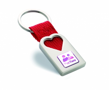Logotrade promotional item image of: Heart metal key ring Kemi