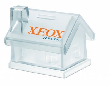 Logotrade promotional products photo of: Plastic house coin bank