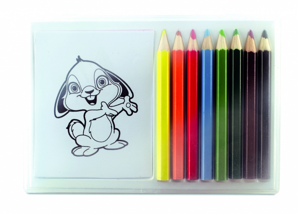 Logo trade corporate gifts image of: Wooden pencil colouring set
