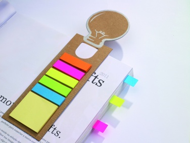 Logo trade corporate gifts image of: Bookmark with sticky memo pad