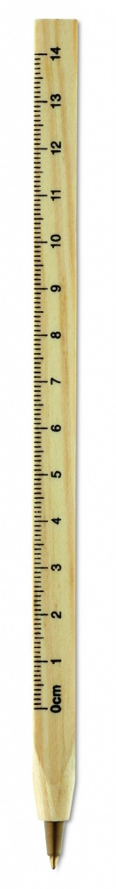 Logo trade promotional gift photo of: Wooden ruler pen