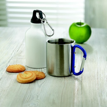 Logo trade promotional products image of: Metal mug & carabiner handle