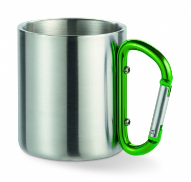 Logo trade promotional items image of: Metal mug & carabiner handle