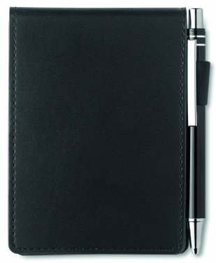 Logo trade promotional items picture of: A7 notepad in PU pouch w/pen