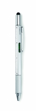Logo trade corporate gifts image of: Spirit level pen with ruler