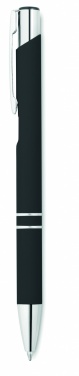 Logo trade promotional giveaways image of: Ball pen in rubberised finish