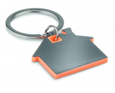 Logo trade promotional giveaways image of: House shape plastic key ring Rezekne