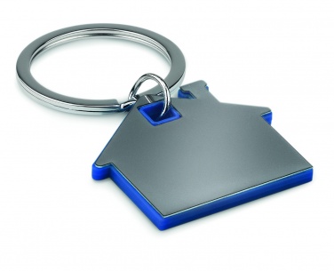 Logotrade advertising product image of: House shape plastic key ring Rezekne