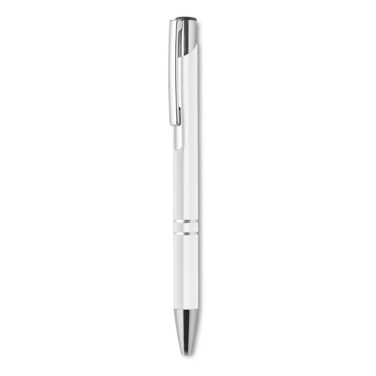 Logo trade promotional items picture of: Push button aluminium pen BERN