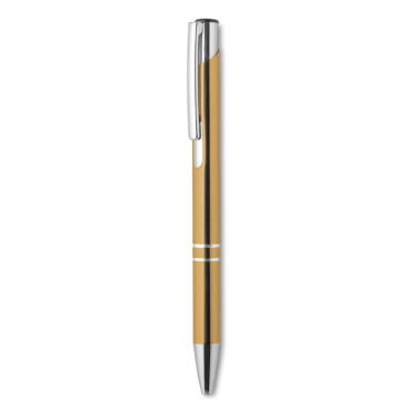 Logo trade business gift photo of: Push button aluminium pen BERN