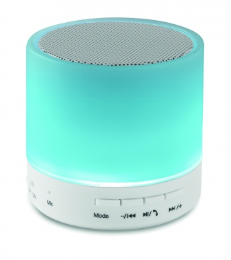 Logotrade business gifts photo of: Round wireless speaker LED