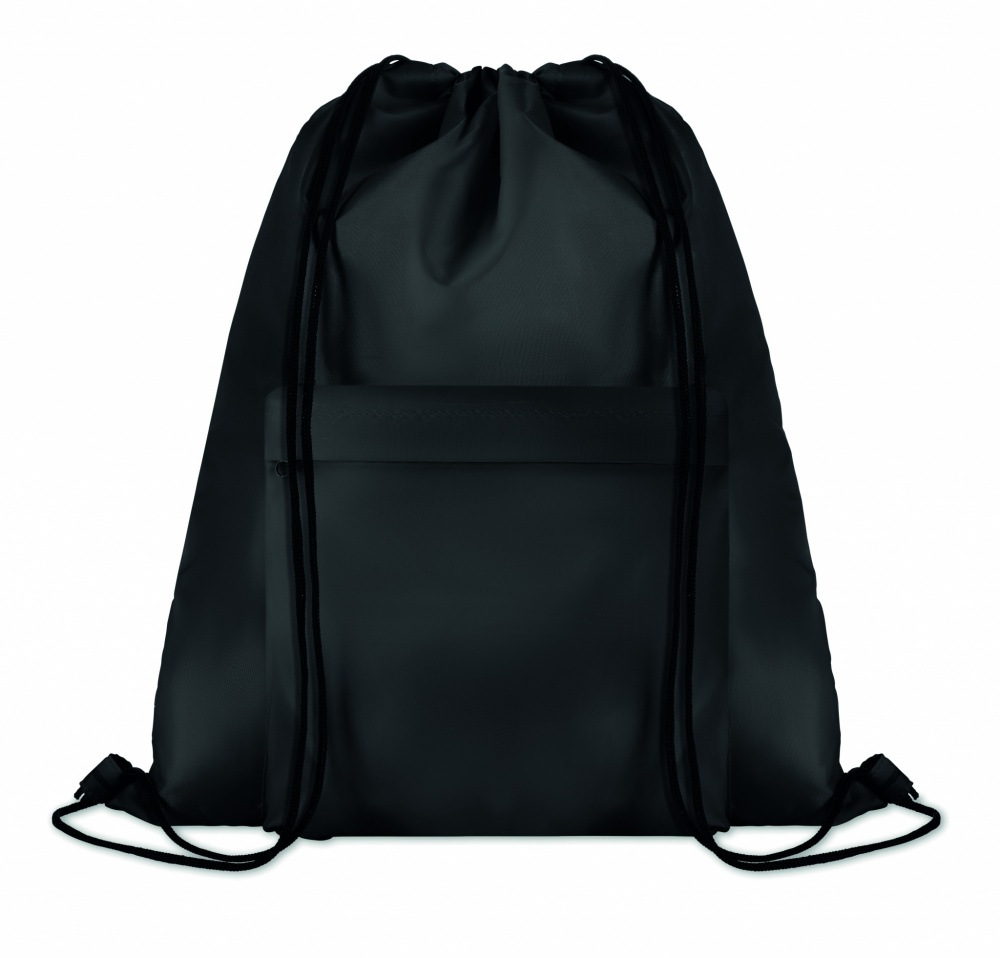 Logo trade promotional products image of: 210D Polyester drawstring bag