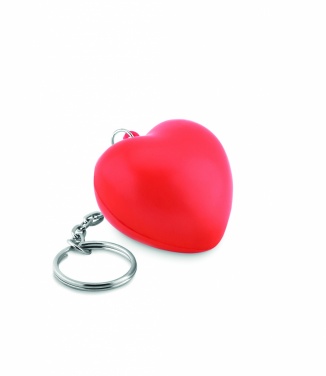 Logo trade promotional gifts image of: Key ring with PU heart Ogre