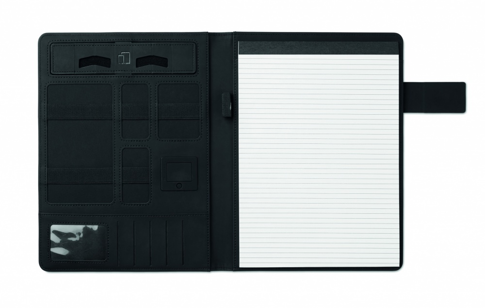 Logotrade promotional giveaway image of: A4 folder with power bank
