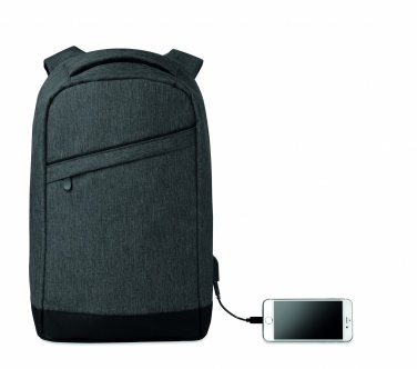 Logo trade promotional item photo of: 2 tone backpack incl USB plug