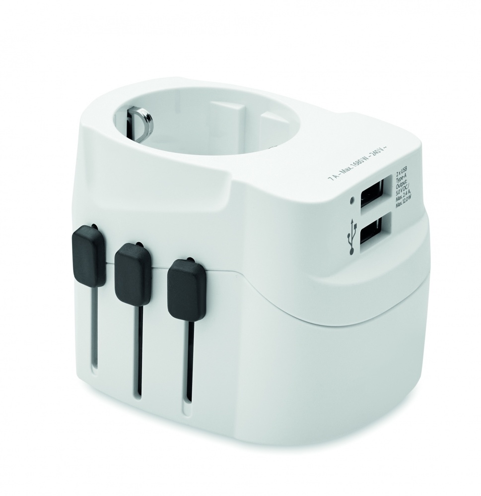 Logo trade business gift photo of: PRO Light 2x USB. 3-pole