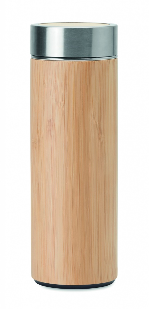 Logo trade promotional product photo of: Double wall bamboo flask 400ml