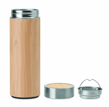 Logo trade promotional products picture of: Double wall bamboo flask 400ml