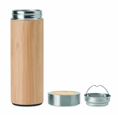 Logotrade promotional products photo of: Double wall bamboo flask 400ml