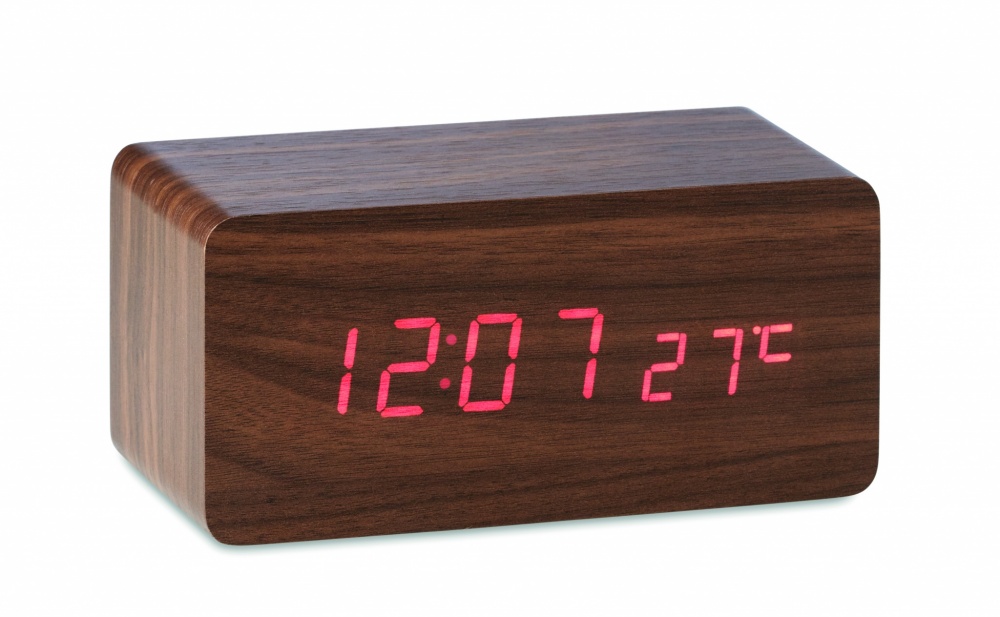 Logo trade advertising product photo of: LED clock/5W wireless charger