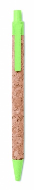 Logo trade advertising products image of: Cork/ Wheat Straw/ABS ball pen