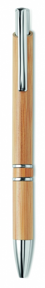 Logo trade advertising products picture of: Bamboo automatic ball pen
