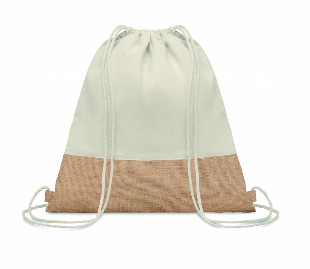 Logo trade promotional item photo of: Drawstring bag w/ jute details