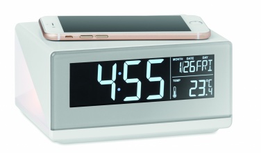 Logo trade advertising products picture of: LED clock & wireless charger5W