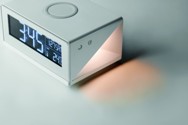 Logo trade promotional giveaways picture of: LED clock & wireless charger5W
