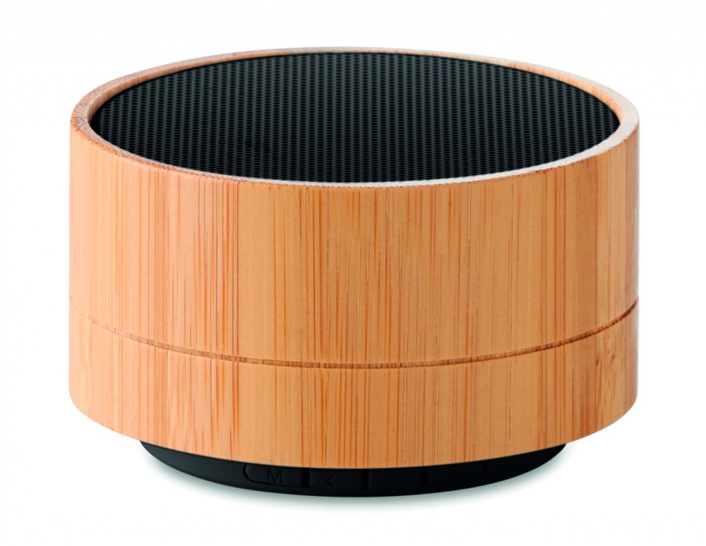 Logo trade advertising products picture of: 3W Bamboo wireless speaker