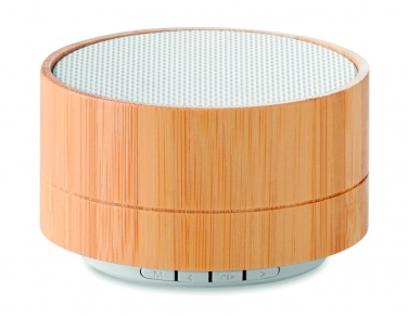 Logo trade promotional items image of: 3W Bamboo wireless speaker