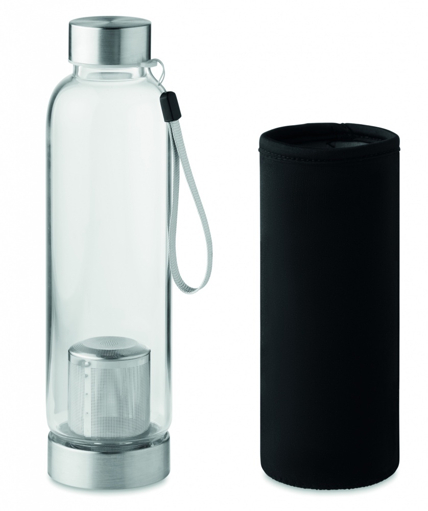 Logo trade advertising products image of: Single wall glass bottle 500ml