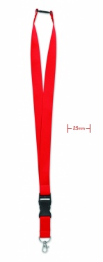 Logo trade promotional gift photo of: Lanyard with metal hook 25mm