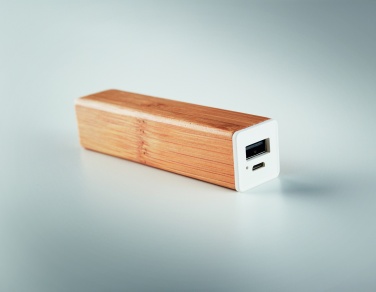 Logotrade promotional item picture of: Power bank bamboo 2200 mAh POWERBAM