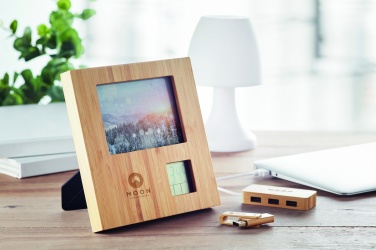 Logo trade promotional merchandise photo of: Photo frame with weather statio