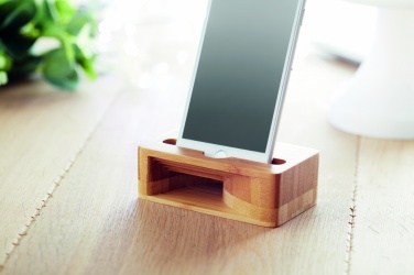 Logotrade corporate gift image of: Bamboo phone stand-amplifier CARACOL