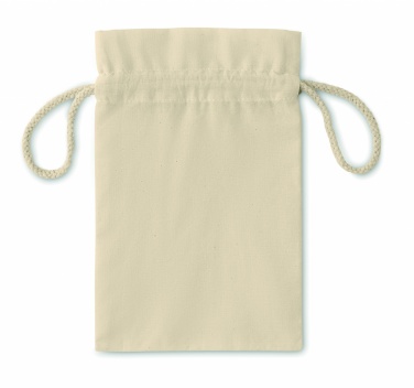 Logo trade promotional items image of: Small Cotton draw cord bag