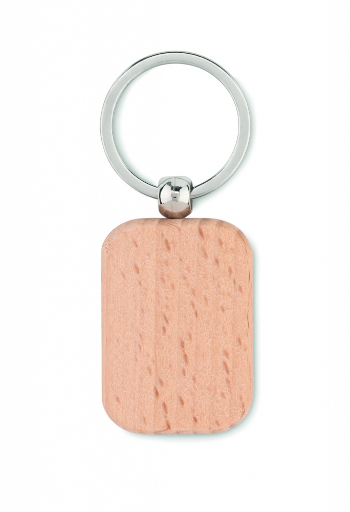 Logotrade corporate gift picture of: Rectangular wooden key ring Bauska