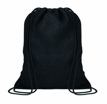 Logo trade corporate gift photo of: 1200D heathered drawstring bag