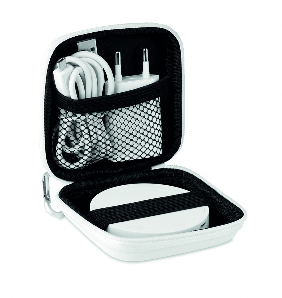 Logotrade promotional merchandise image of: Wireless charger travel set